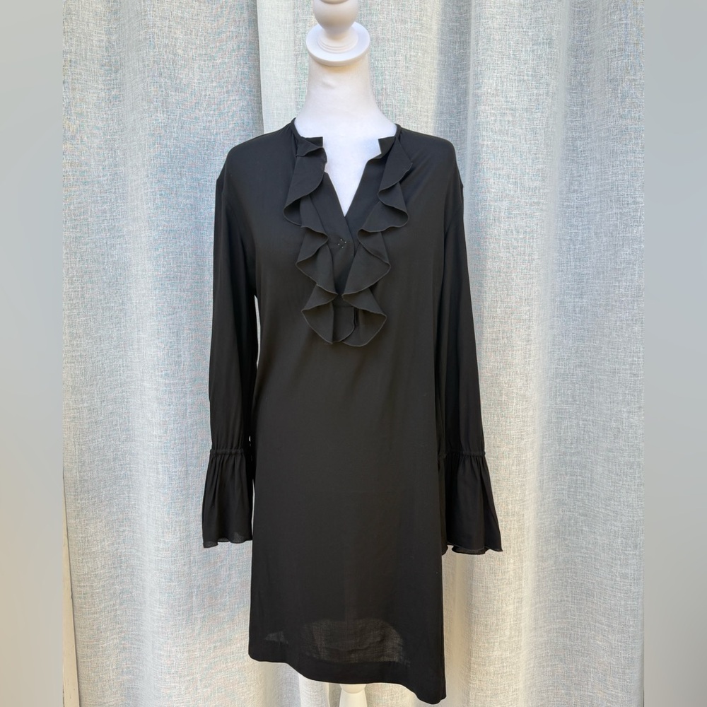 Le Sarte Pettegole black long sleeve shift dress